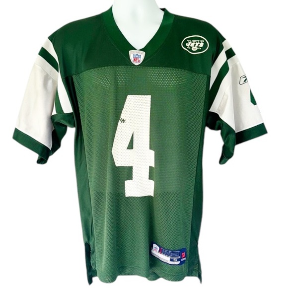 Reebok NFL NY Jets Brett Favre green mesh vintage football jersey size small - Picture 1 of 16